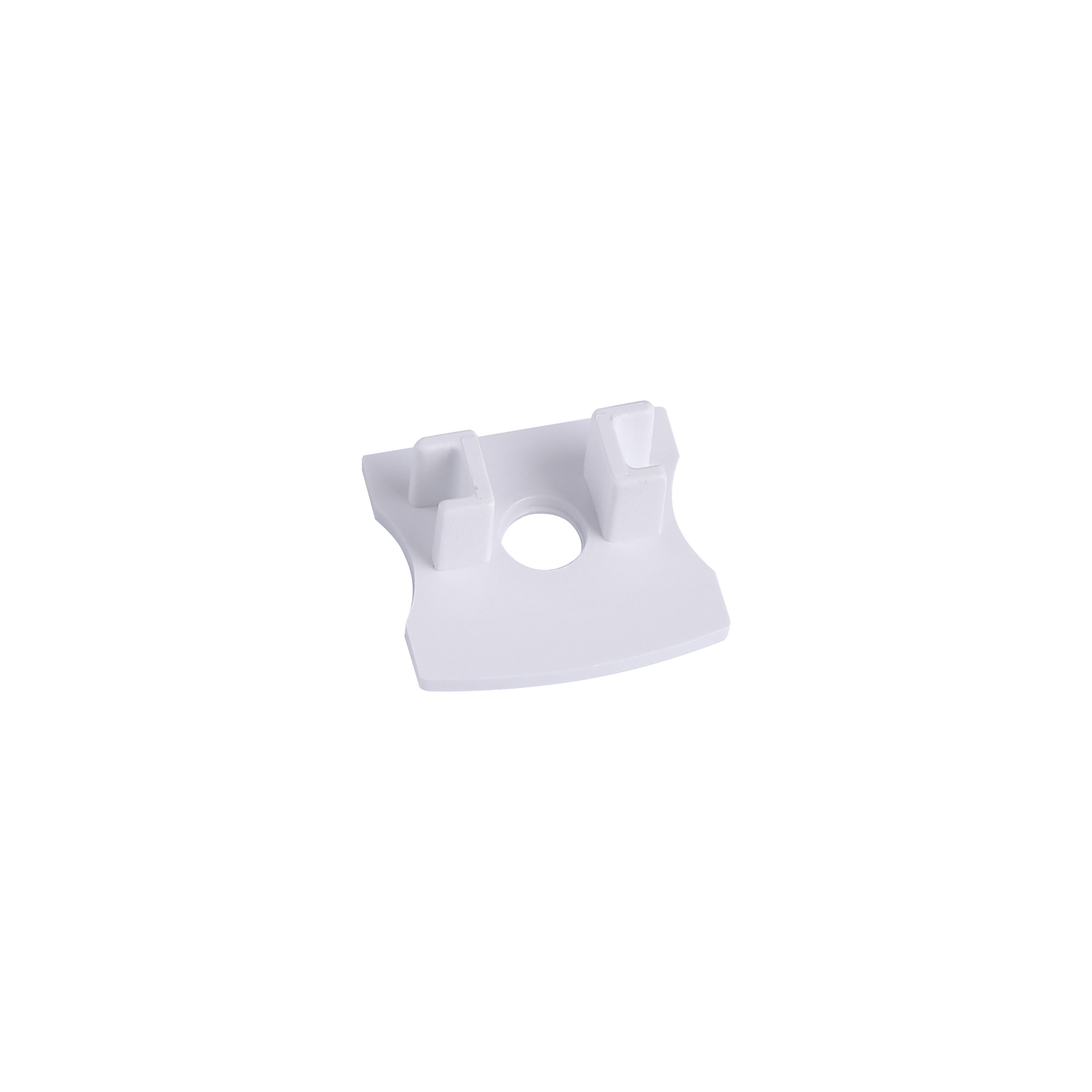 Tiras 17.3 x 15.7mm White Profile End Cap With Hole (1pc) for M7392